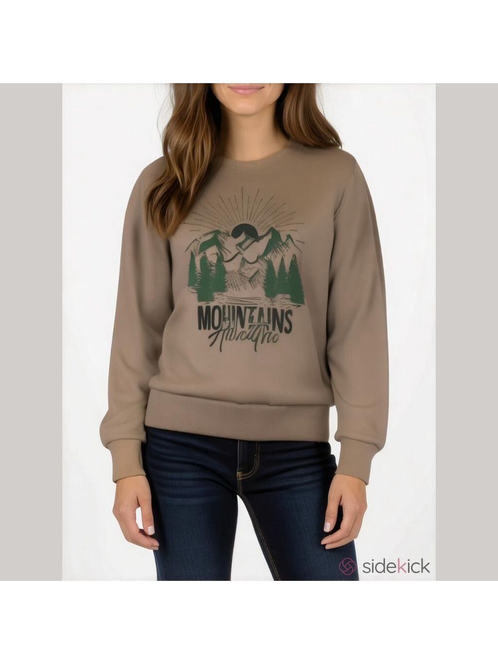 Vintage Outdoorsy Aesthetic Brown Crewneck – Size Small